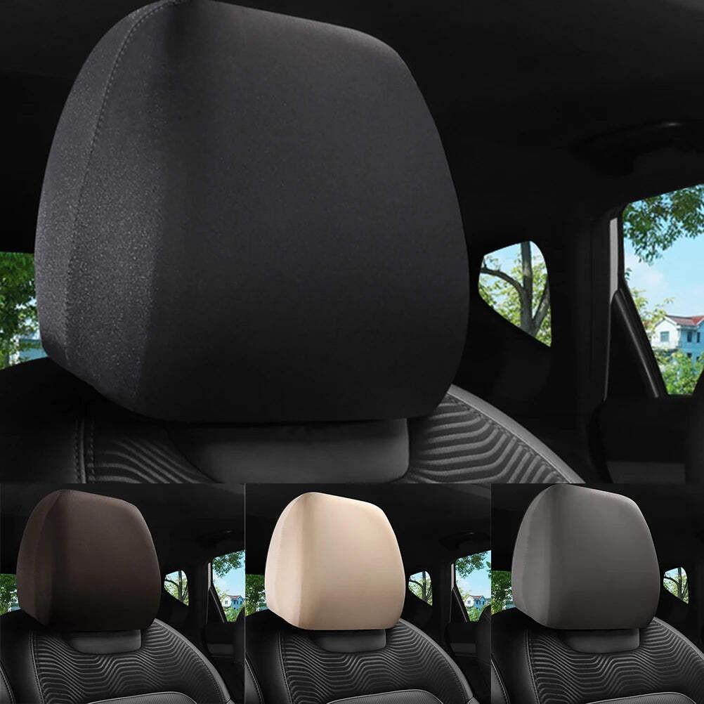 1pc Premium Cloth Headrest Cover For Car Truck SUV Auto Universal Elastic Neck