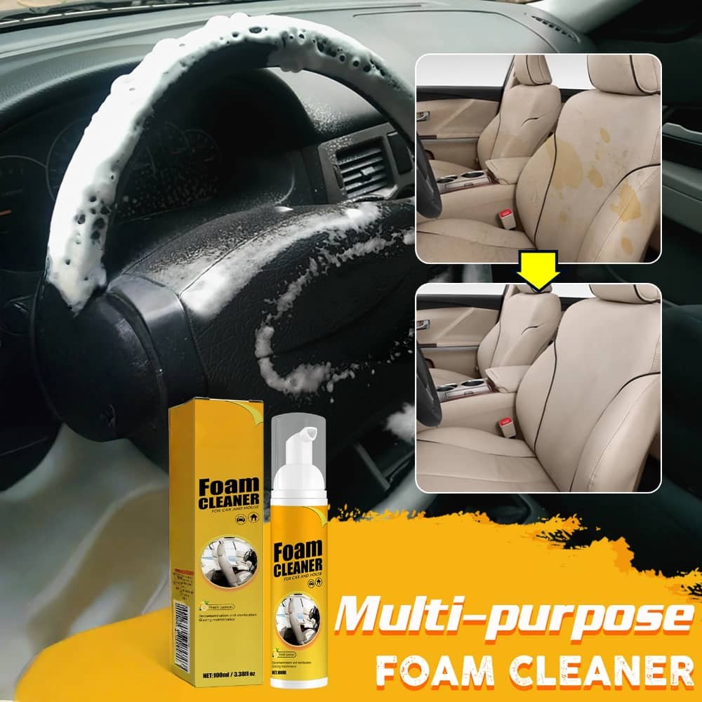 Car Interior Foam Cleaner Leather Seat Supplies Decontamination Cleaner 100ml