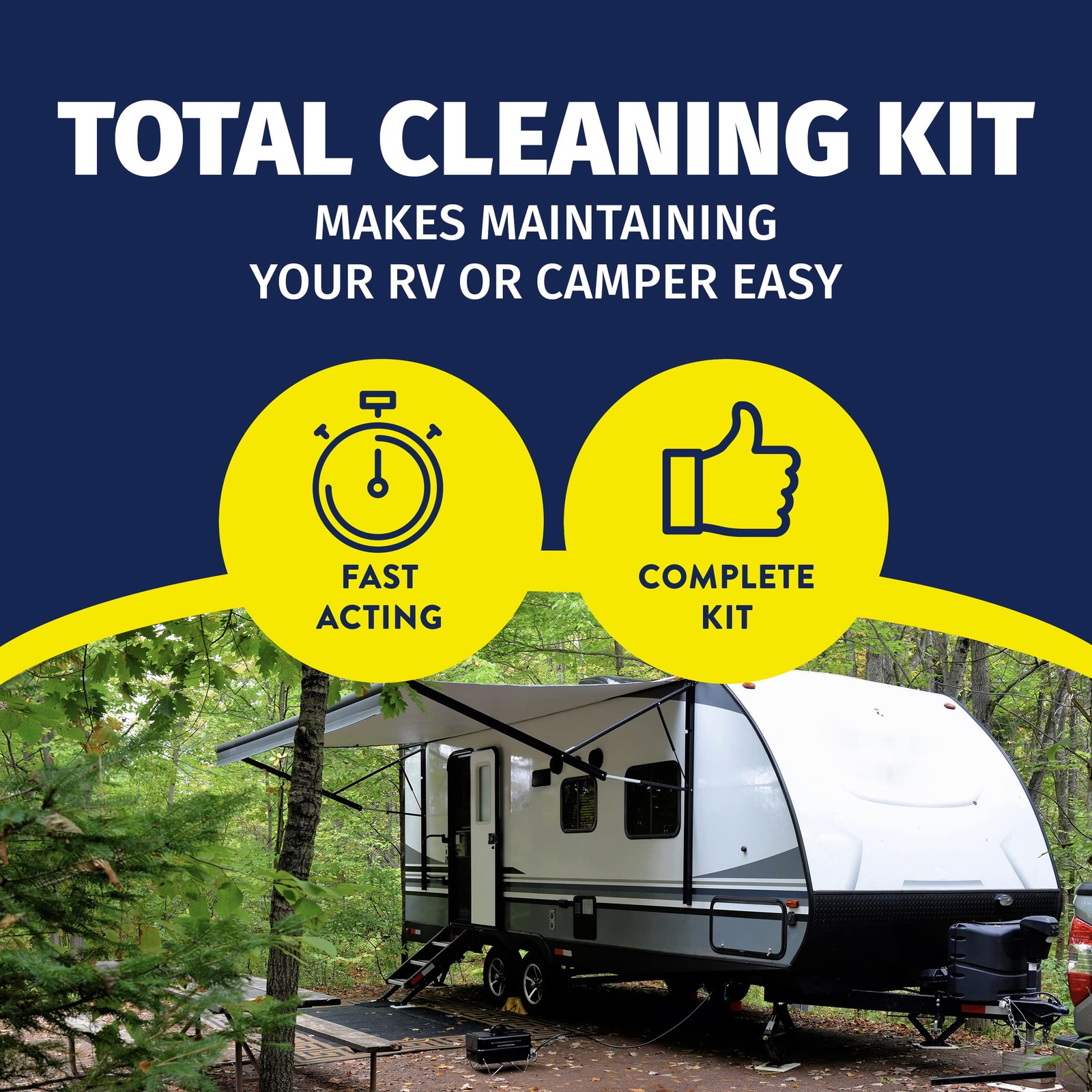 UN-DUZ-IT RV 7-Piece Detailing Kit, Contains RV Wash and Wax, Soft Surface and V