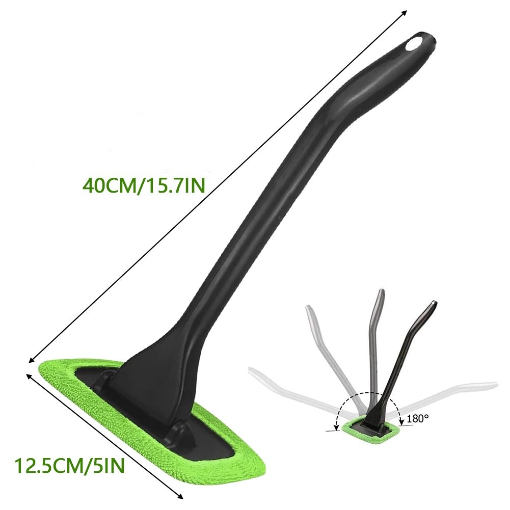 1×Windshield Cleaning Tool Car Window Wiper Cleaner Glass Brush & 5 Reusable Pad