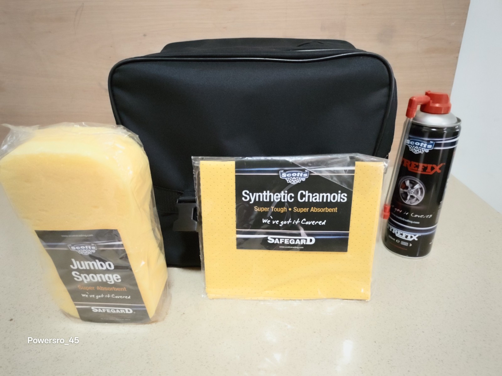 Pentagon Scotts Car Cleaning Kit 12 Pc Wash Wax Buff Clean Leather Micro Chamois