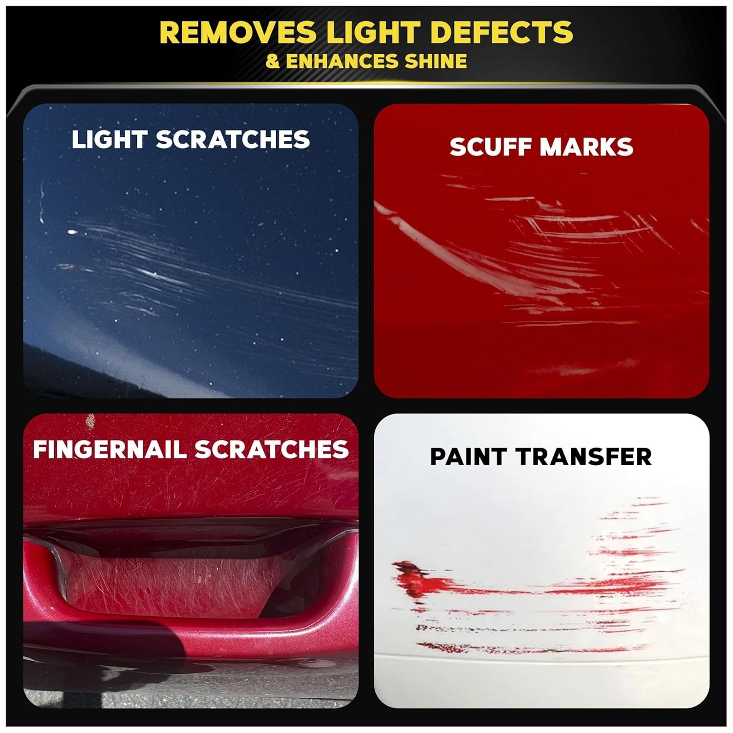 Drill-Mounted Car Scratch Eraser Kit with Microfiber Towel – Clear Coat Safe