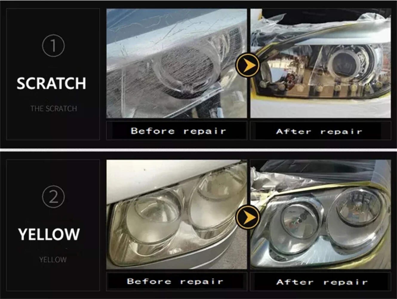 800ML Car Headlight Restoration Automotive Cleaning Kit Renovation SUV Truck