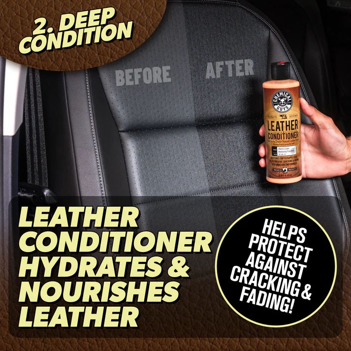 Chemical Guys – Clean, Condition & Maintain Leather Care Kit (3 Items)