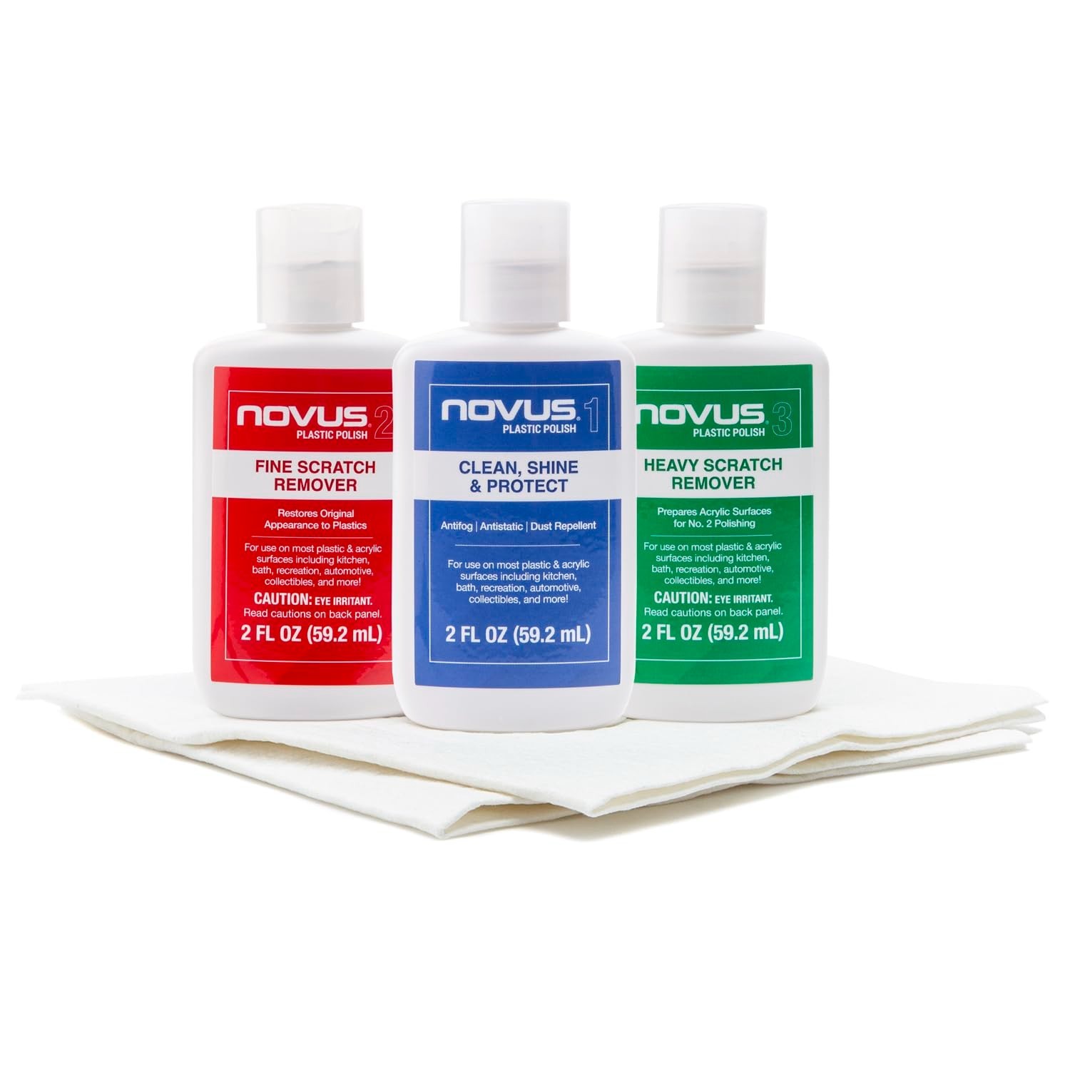 Ultimate Plastic Care System: Polish, Fine & Heavy Scratch Remover – 2 oz Duo
