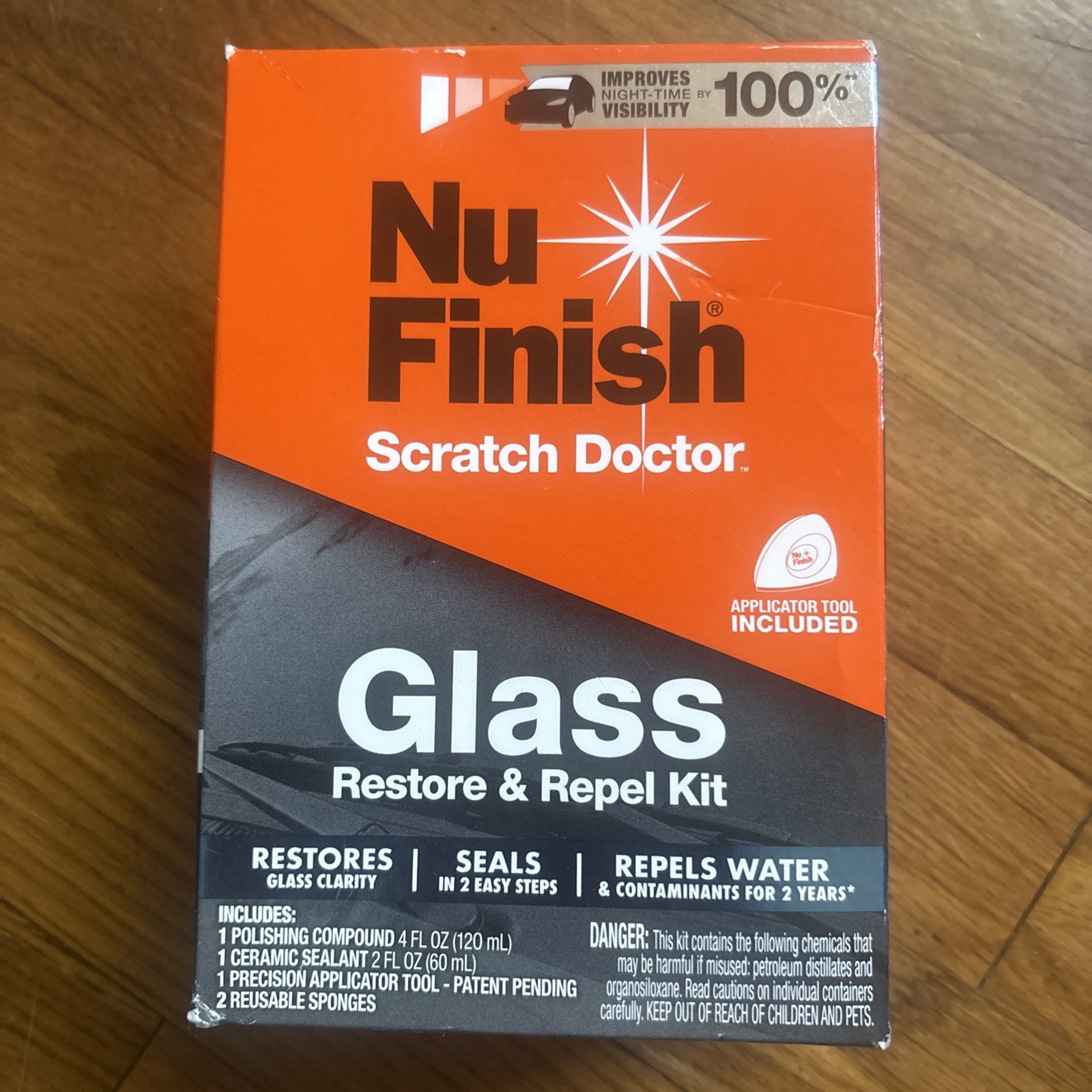 Nu Finish Scratch Doctor Glass Restore & Repel Kit Windshield Water Repellent…