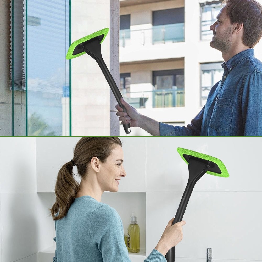 1×Windshield Cleaning Tool Car Window Wiper Cleaner Glass Brush & 5 Reusable Pad