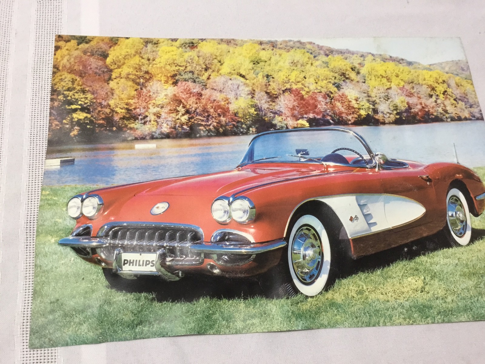 NOS 1958 1959 1960 1961 1962 Corvette 3D plastic translucent 13 x 9 sign