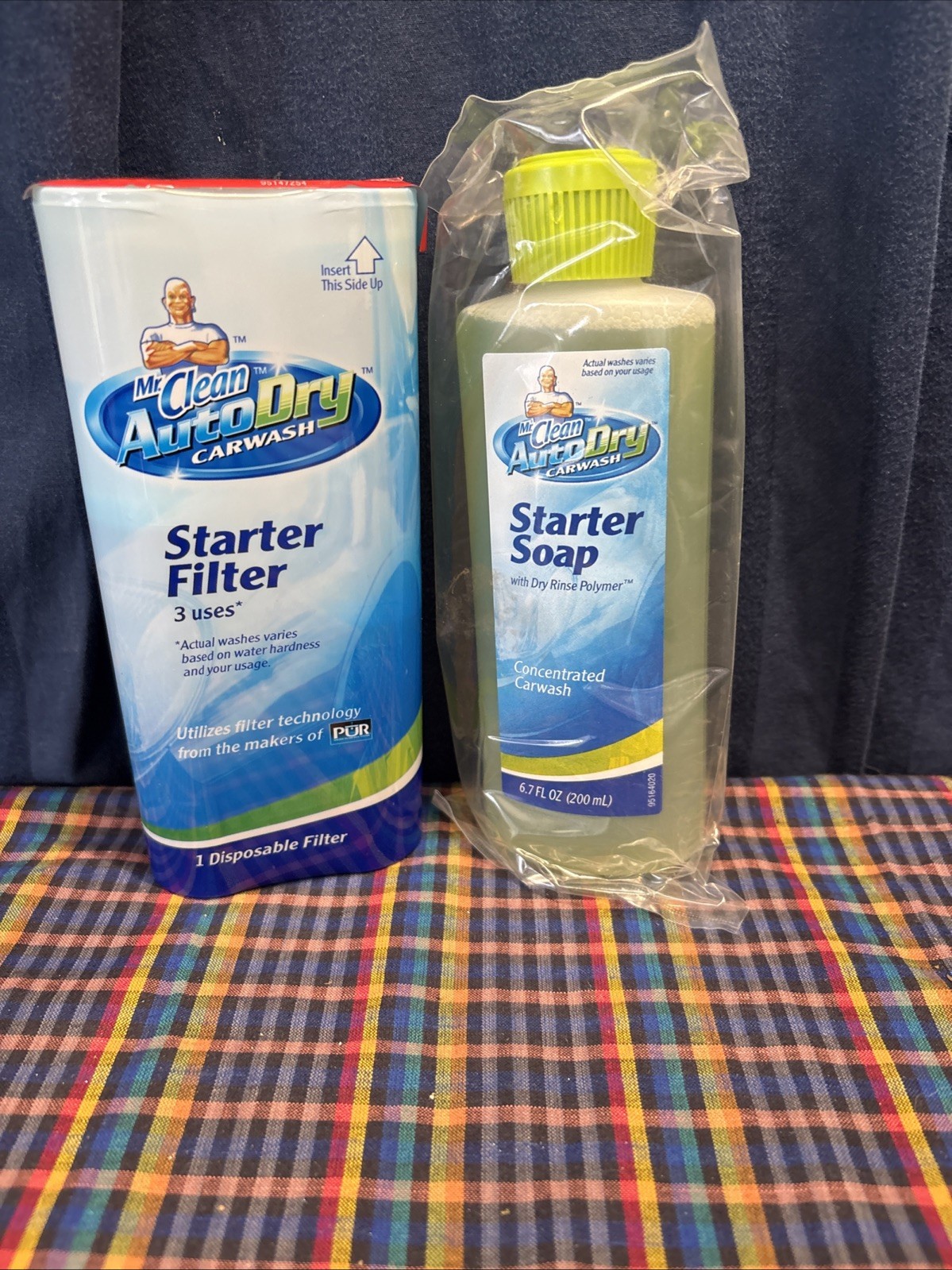 Mr Clean Auto Dry Car Wash Starter 3 Use Filter and 6.7 oz Soap Carwash R1