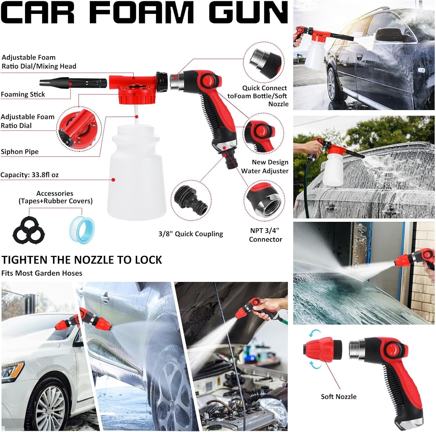 Kit De Limpieza Microfibra 40 Pcs Para Carros Interior y Exterior Con Aspiradora