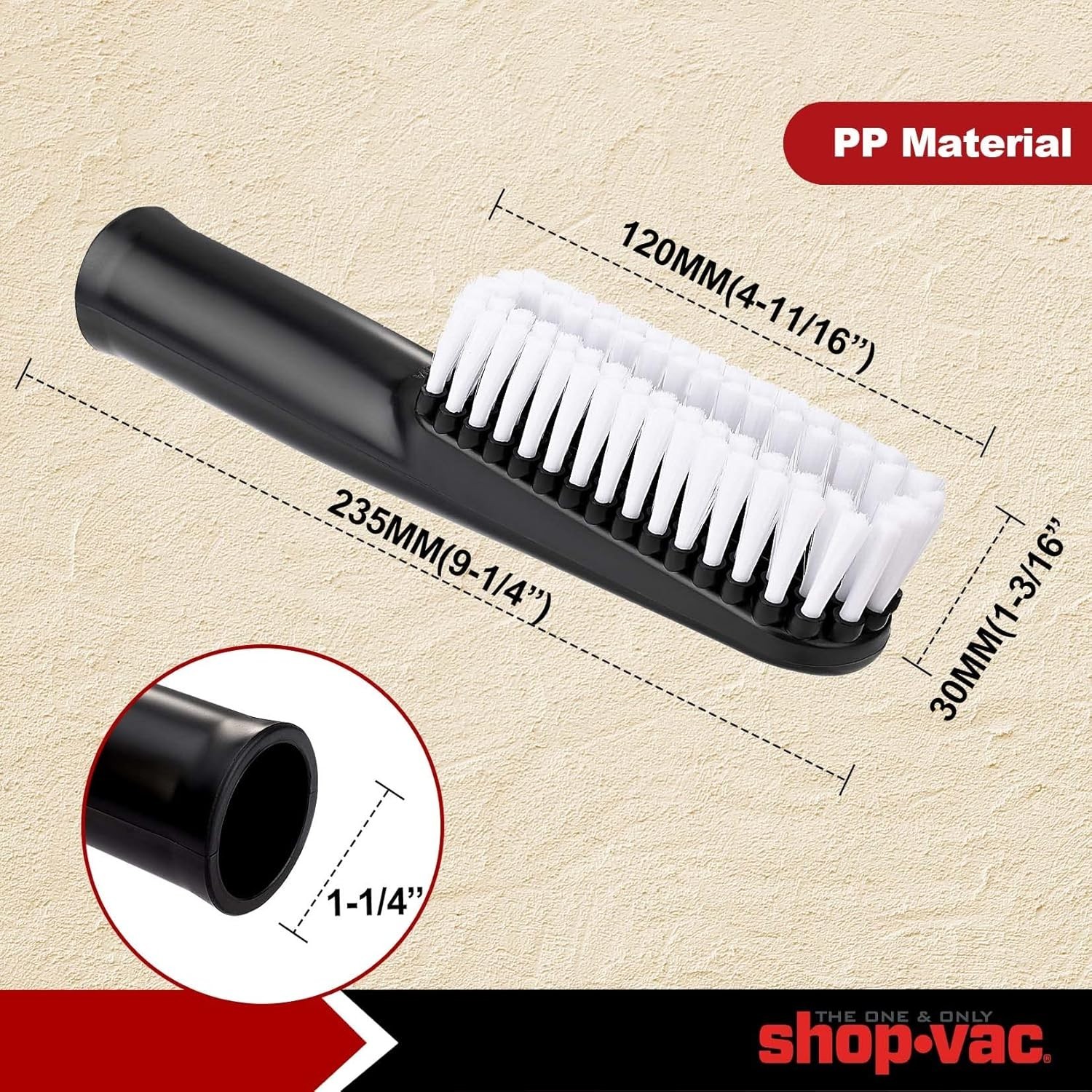2-Piece Car Cleaning Kit with Flexible Crevice Tool & Soft Auto Brush