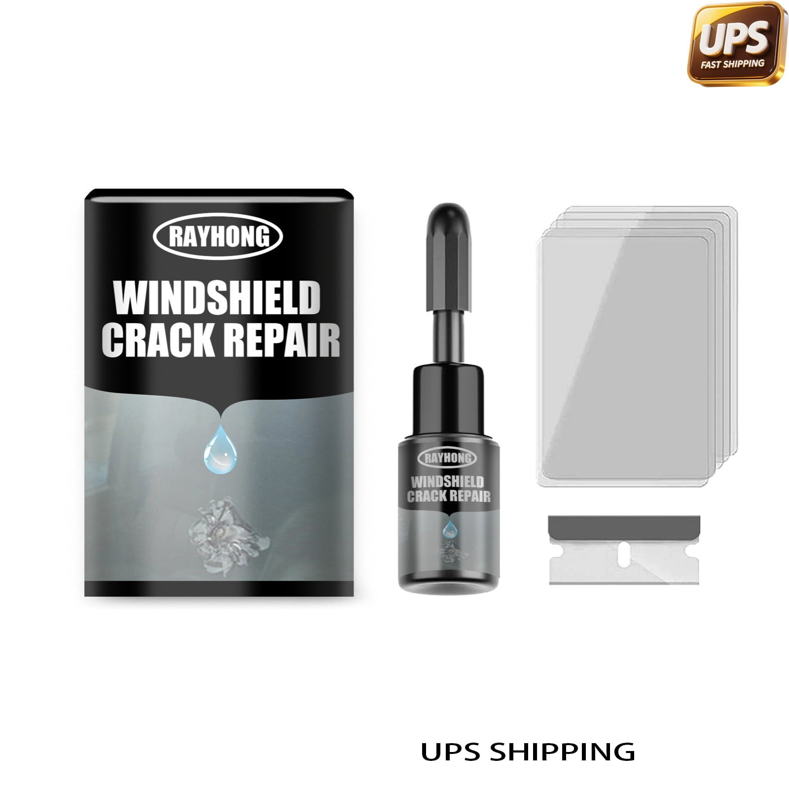 Professional Windshield Crack Repair Fluid – Auto Glass Bonding Agent Resin Kit