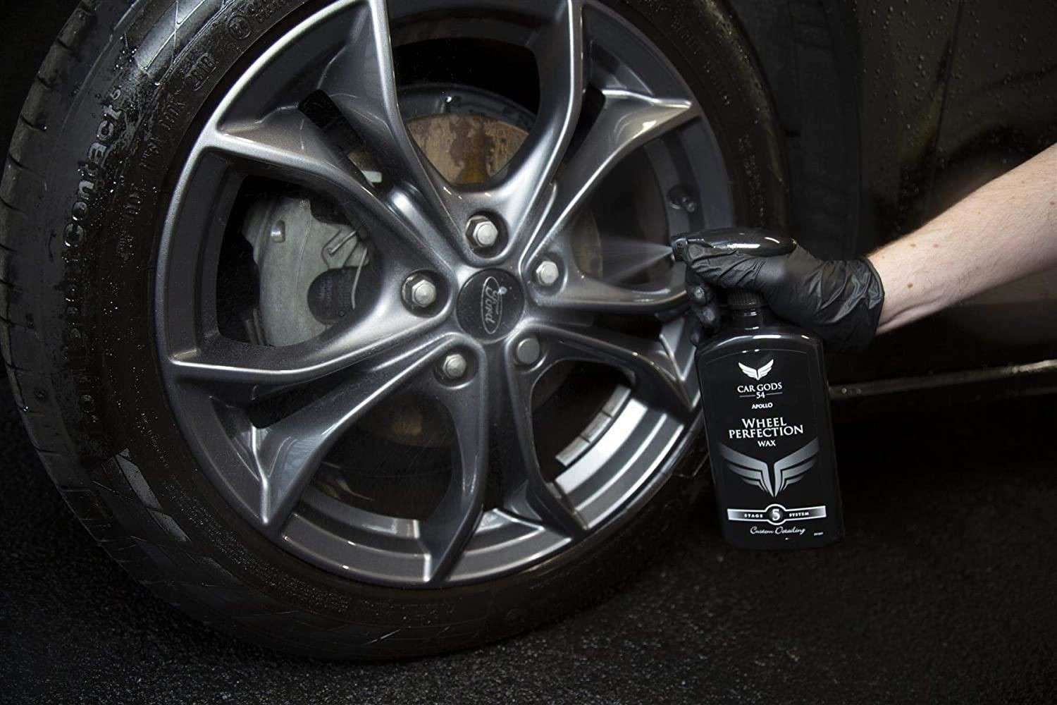 Car Gods Acid Free Alloy Wheel Cleaner & Alloy Wheel Wax & Black Tyre Gel Kit