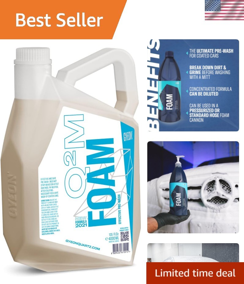 Foam Car Pre‑Wash Snow Foam for Safe Paint Cleansing Deep Clinging Suds Touc…