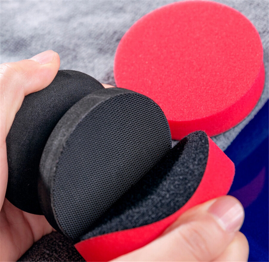 1Set Foam Construction: Premium Soft Density Foam Car Waxing Sponge 8 x 7.6CM