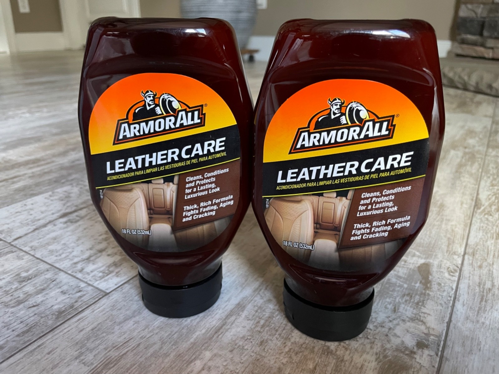 Lot of 2 Armor All Leather Care 18 Fl Oz Bottles