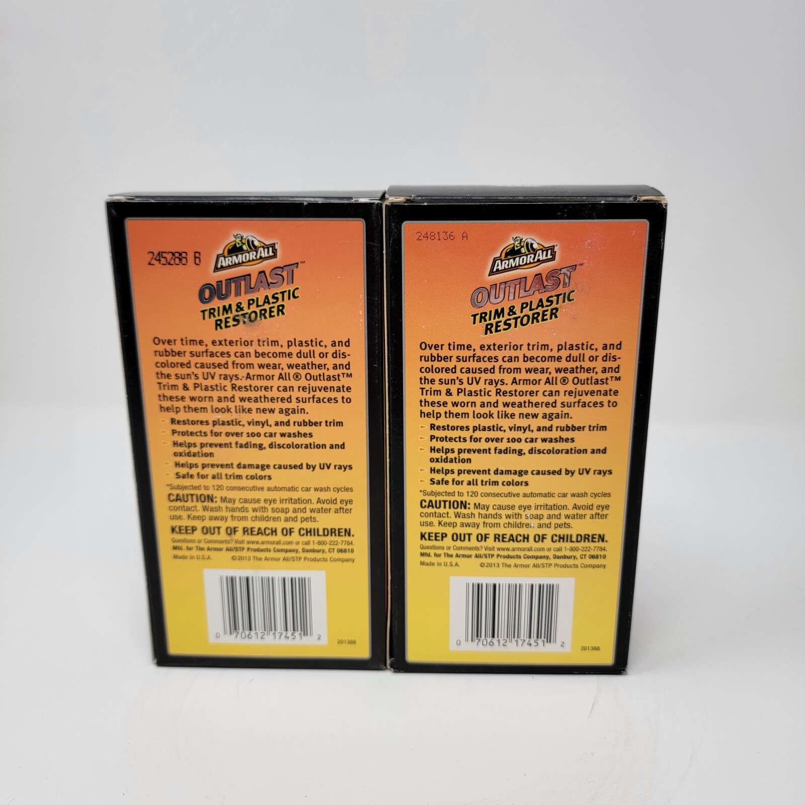 2x Armor All Outlast Car Trim & Plastic Cleaner Cleans Cars Trucks Motors