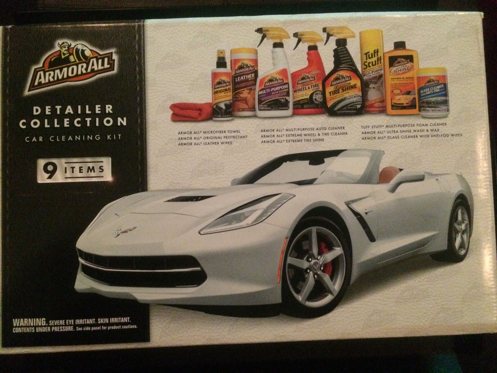 Armor All Complete Car Care 9-Piece Detail Kit + Bonus Car Wash Sponge&2 Chamois