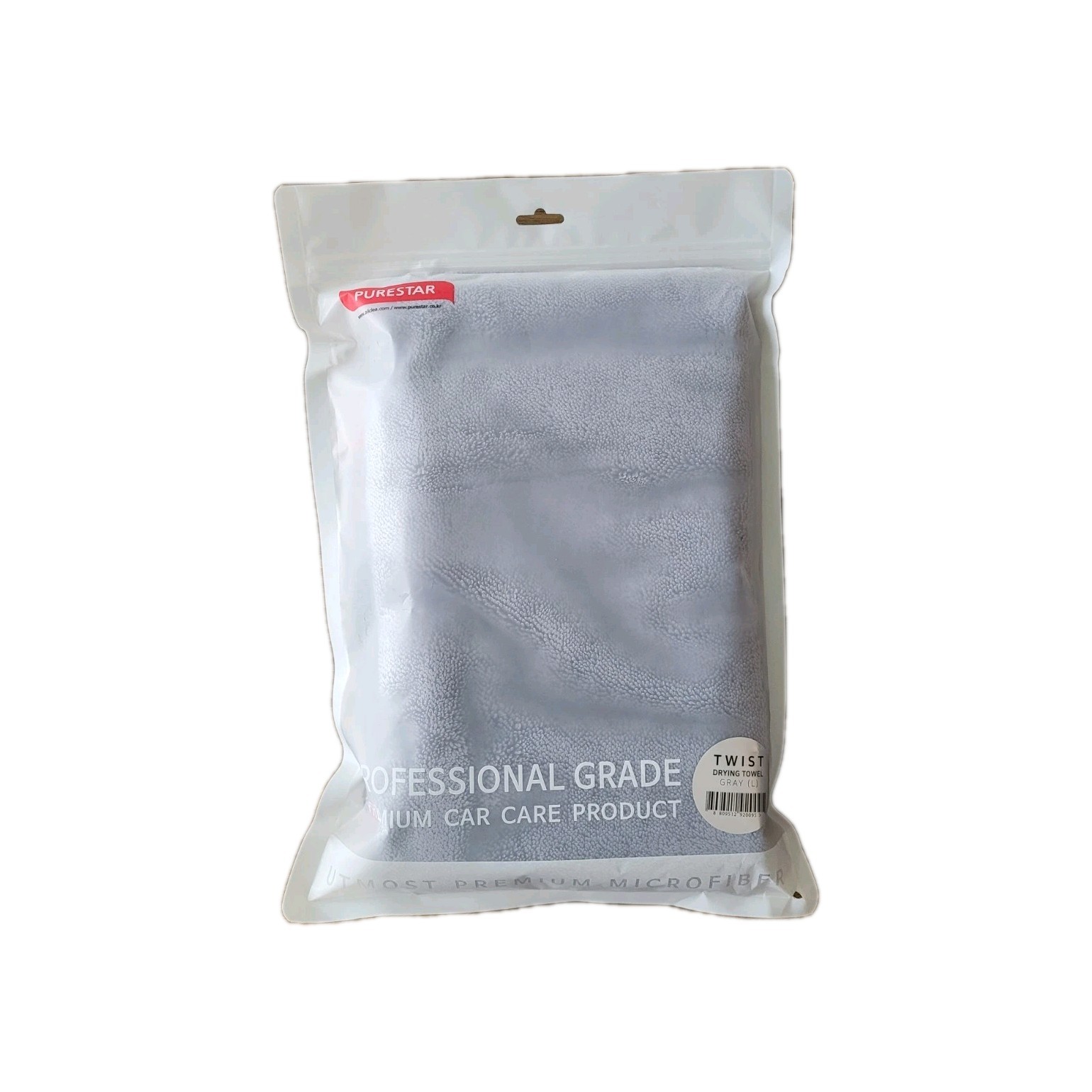 PURESTAR Korean Microfober Twist Drying Towel Gray (L) 35″ × 27.5″ 530 gsm