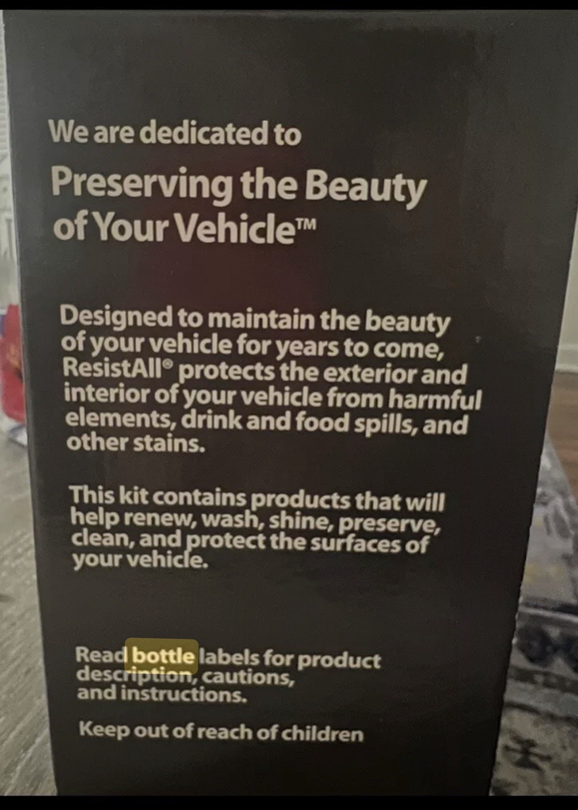 Resistall Customer Kit. Car Cleaning Kit