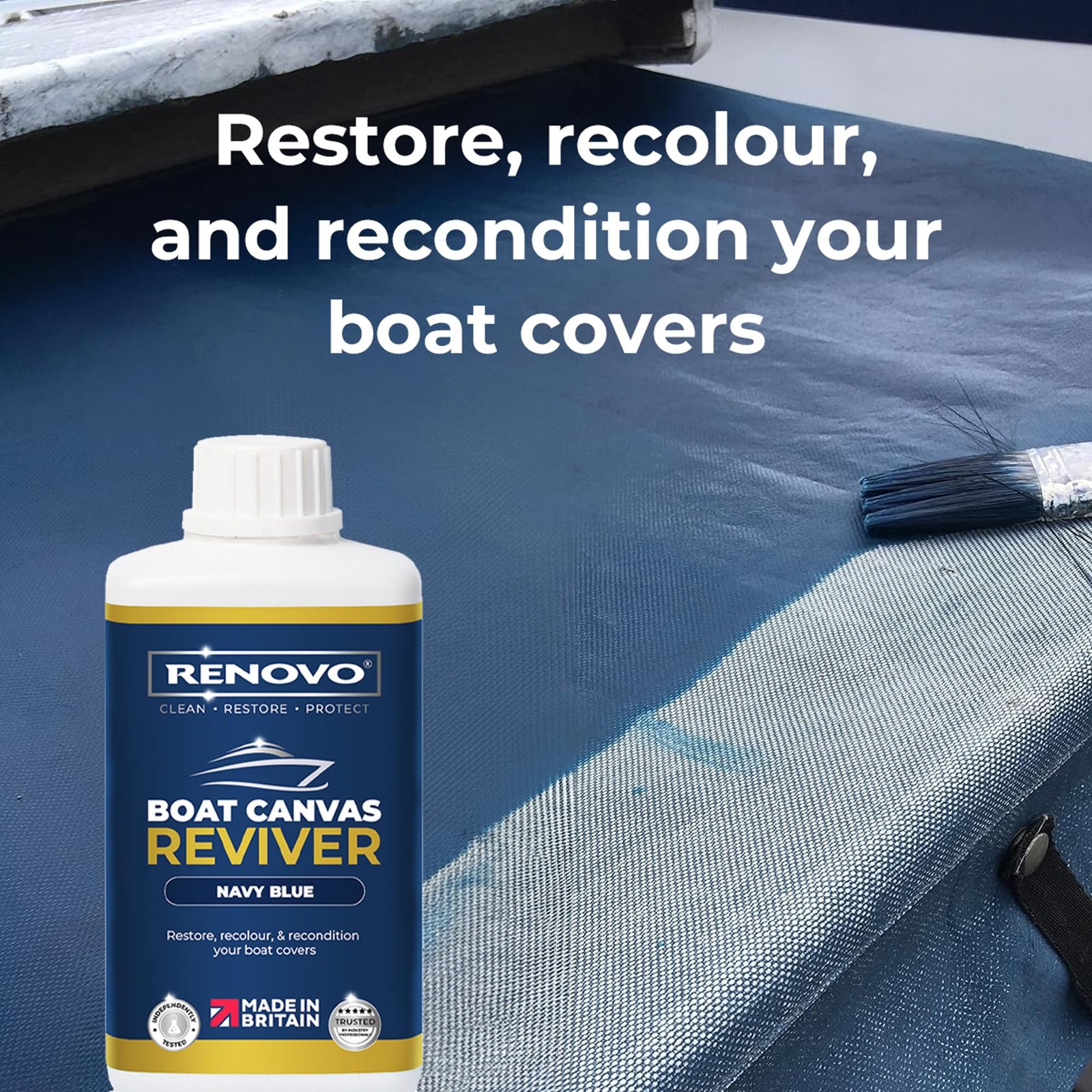 Regenerating Agent for Boat Cover, Navy Blue, 500 ml