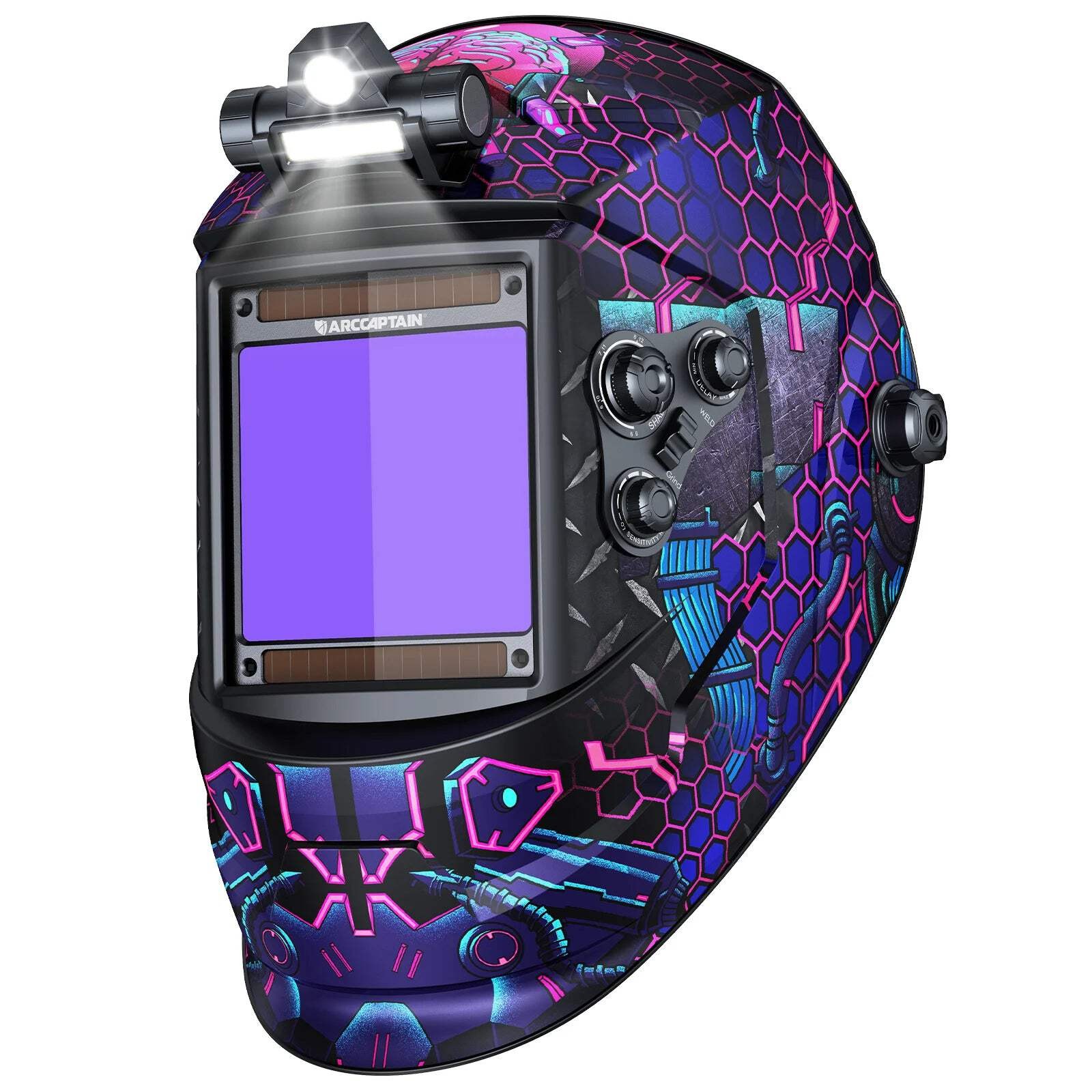Welding Helmet ARCCAPTAIN Auto Darkening Solar Powered True Color Hood SUV Truck