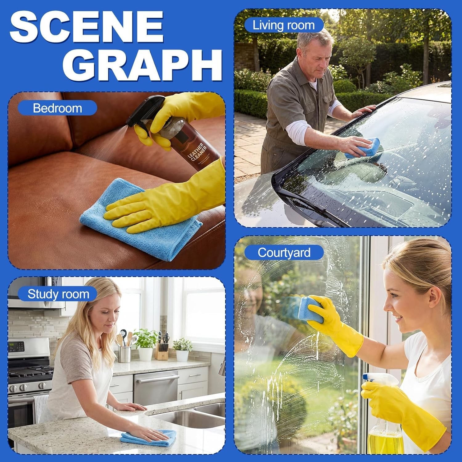 24 Pcs Microfiber Applicator Pad Kit Include Non Scratch Car Wash Sponge and …