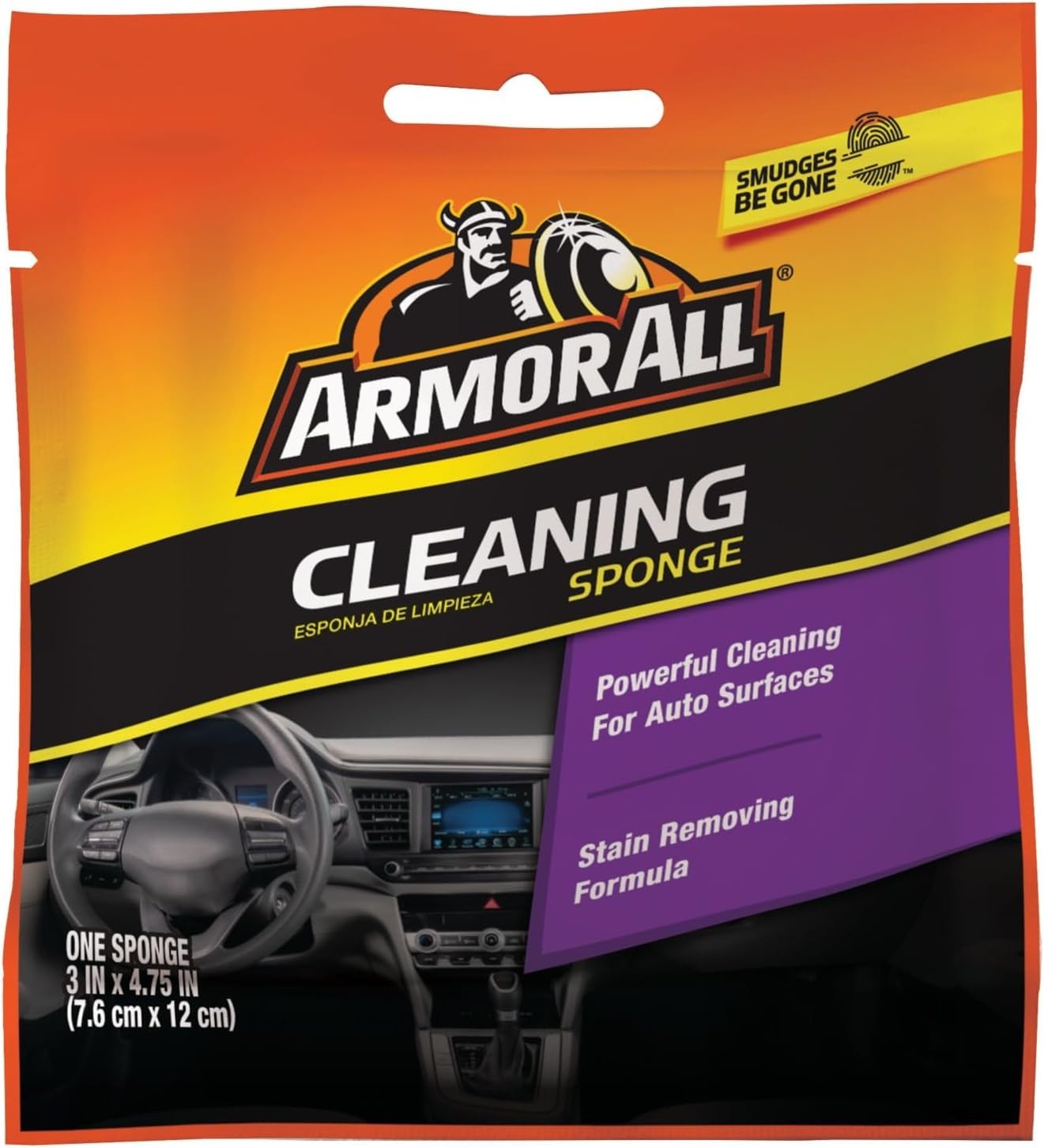Durable Car Cleaning Sponge for Automotive Surfaces, Vinyl, Leather & Fabric
