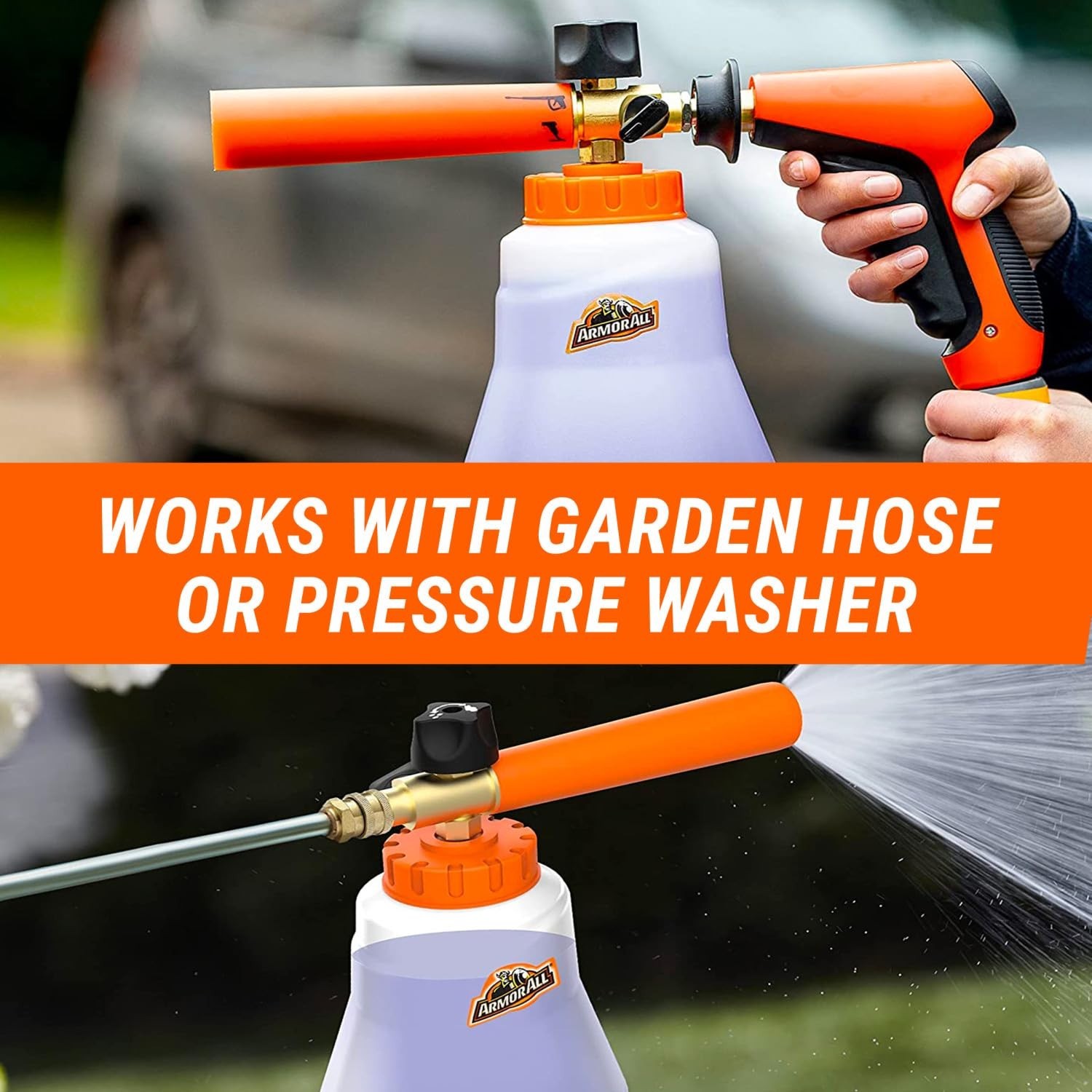 2-in-1 Foam Cannon Car Cleaning Kit for Power Washers & Hoses – Easy Vehicle Was