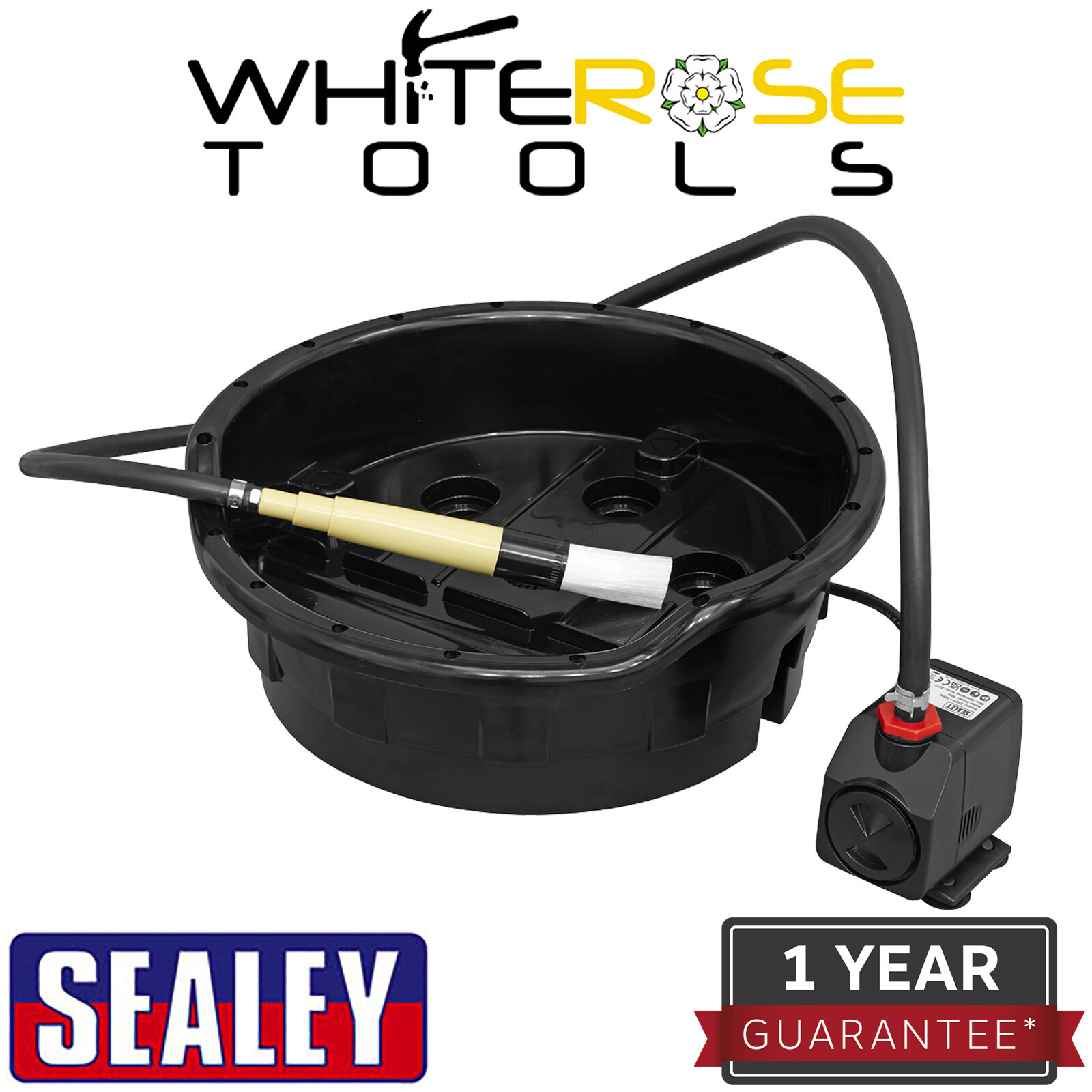 Sealey Washer Bucket with Brush Portable Parts 14L