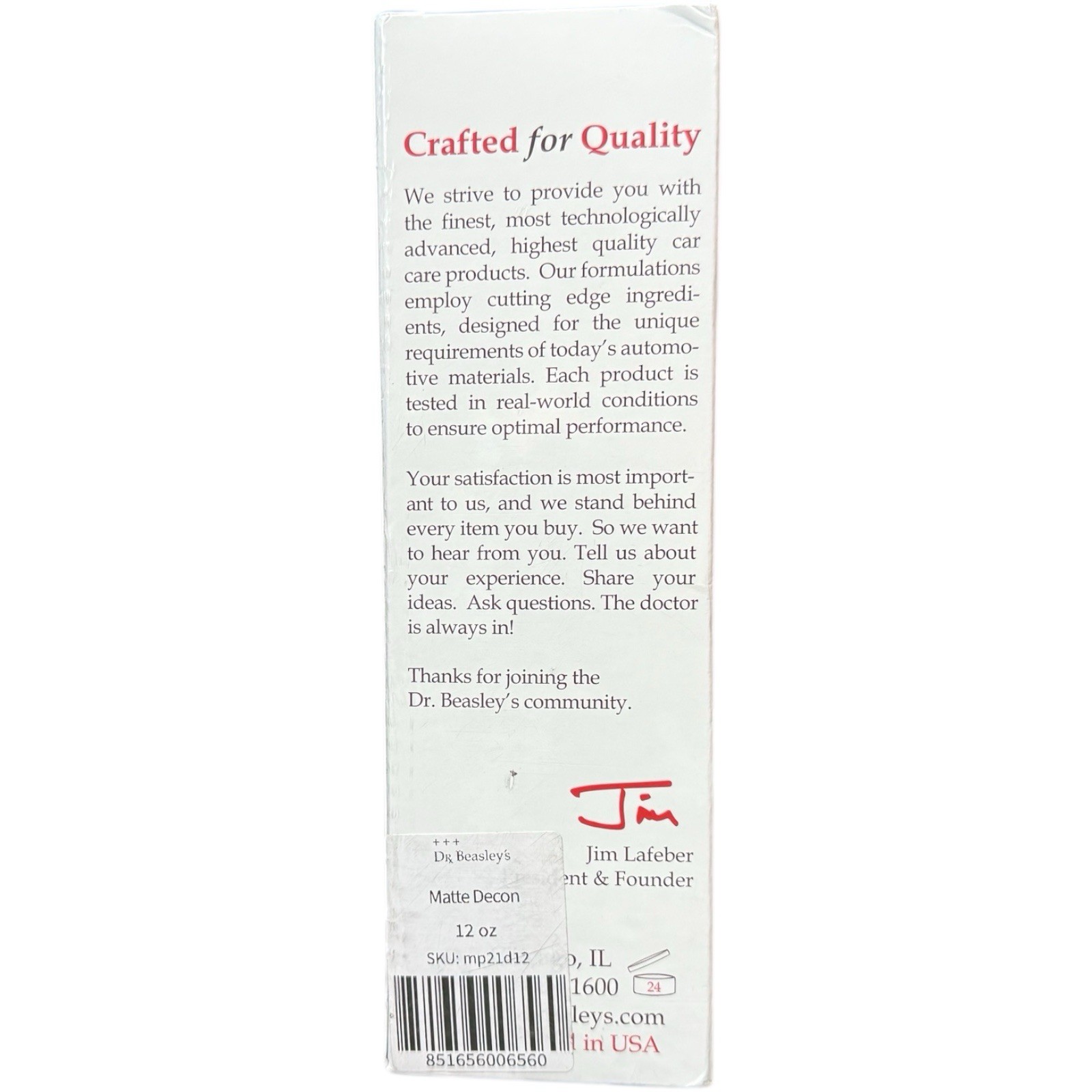Dr. Beasley’s 12oz Matte Decon FREE SHIPPNG