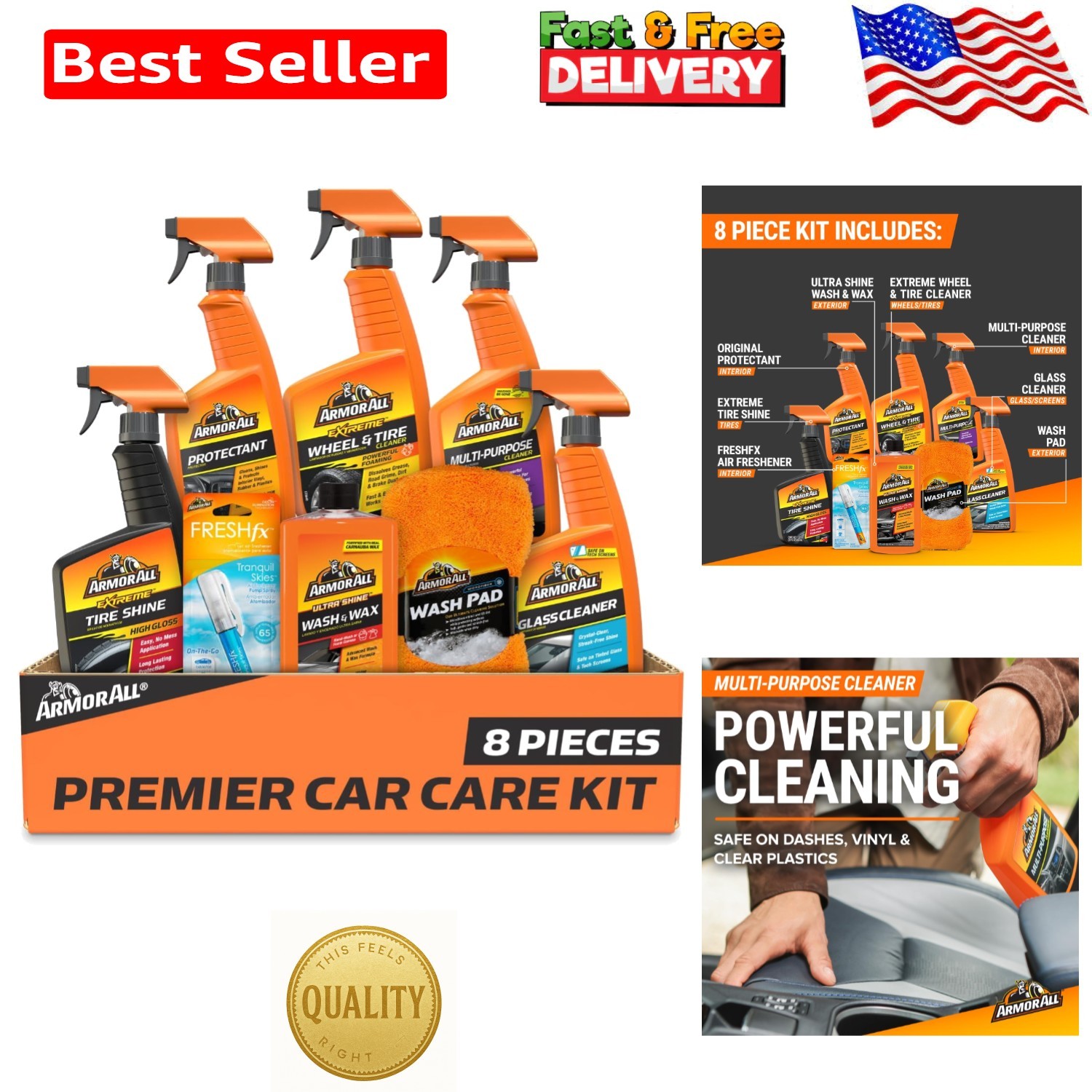 Premier 8-Piece Car Care Kit – Ultimate Detailing Set for Car Enthusiasts