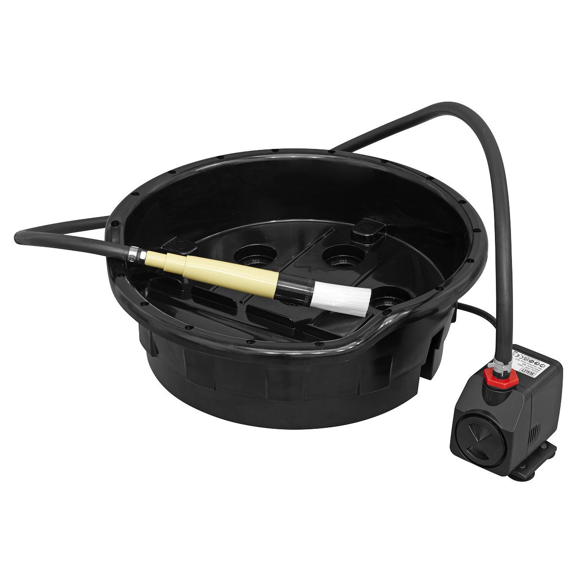Sealey Portable Parts Washer Bucket With Brush Lightweight Workshop 14L SM220