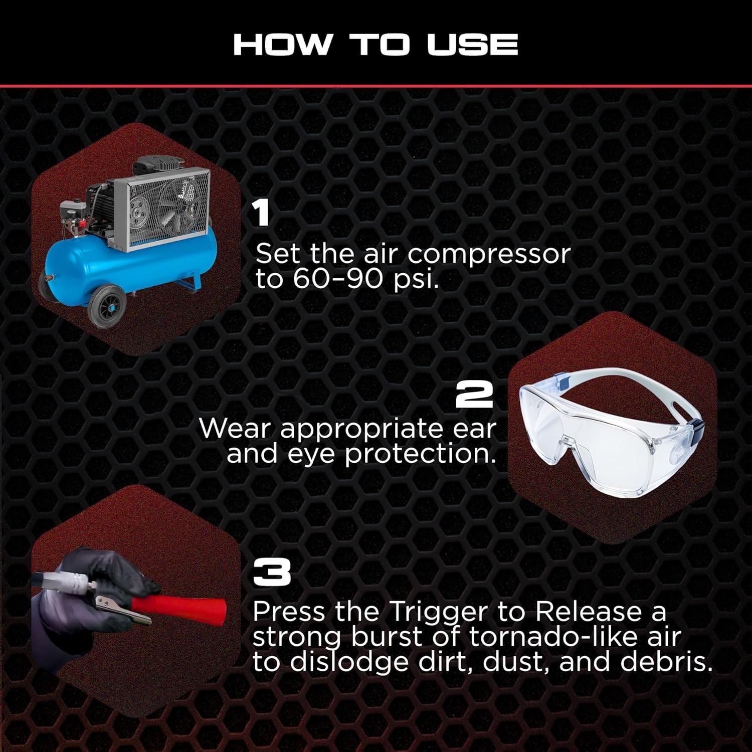 Car Cleaning Tool Portable High-Pressure Air Gun for Interior Detailing