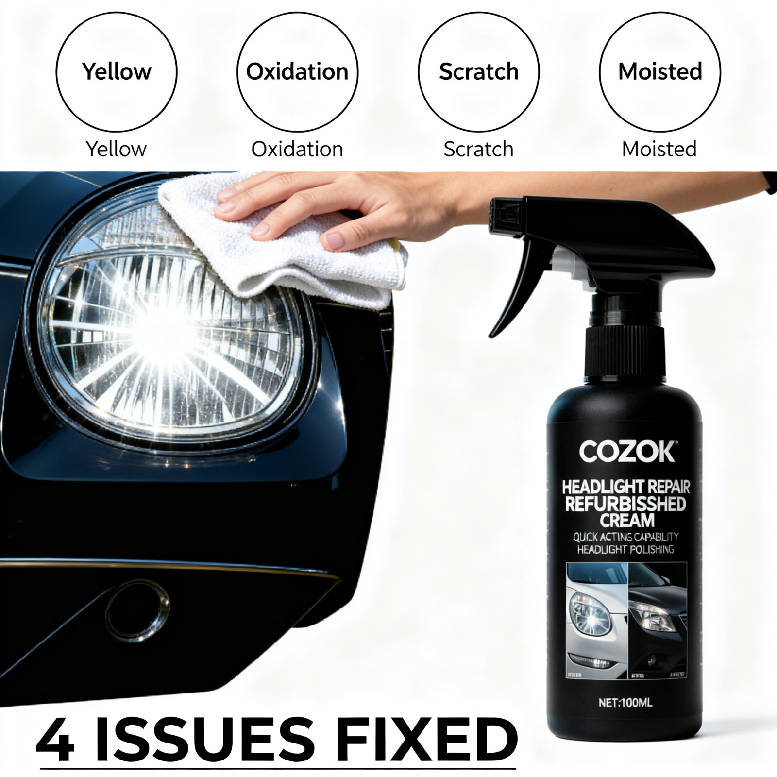 COZOK Fleet Headlight Restorer – Bulk Value Cream for Commercial Vehicles