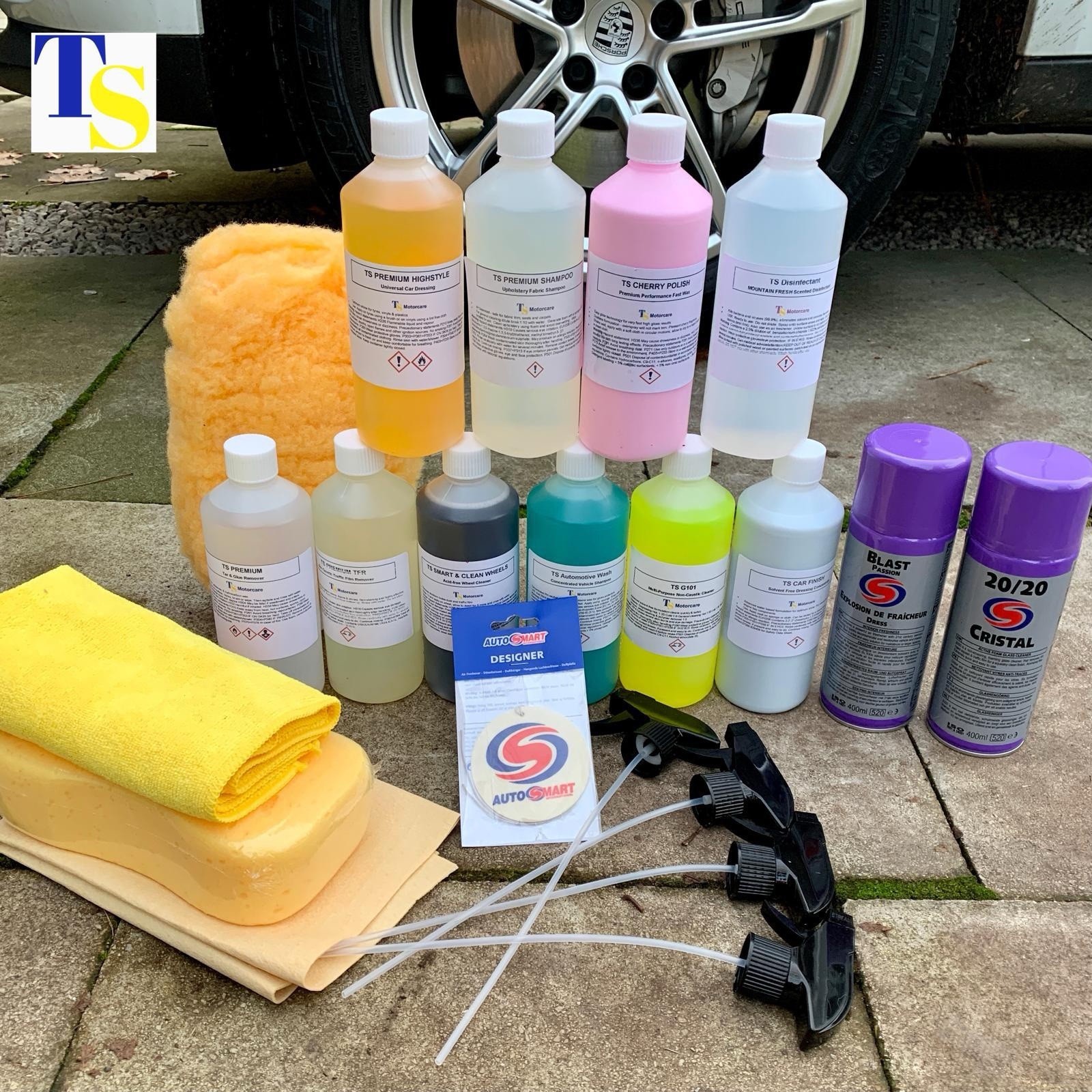 TS Car Valeting Cleaning Kit + Autosmart Acc 21 pc (All-in1 PRO) RRP £199 GIFT