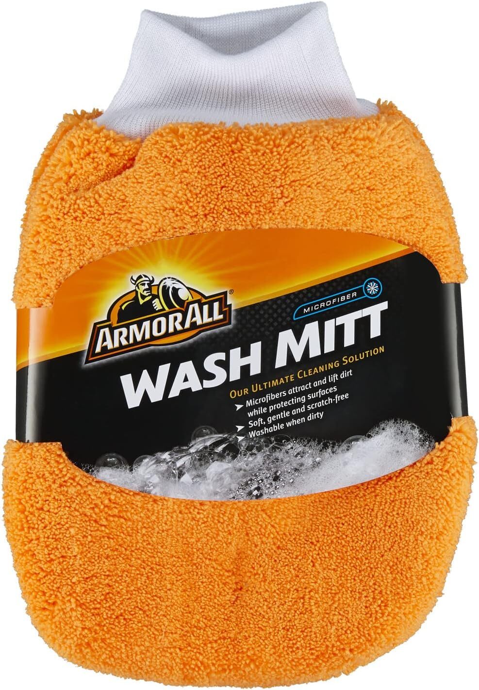 Armor All Microfiber Car Wash Mitt, Car Wash Supplies for Cars, Trucks and Motor
