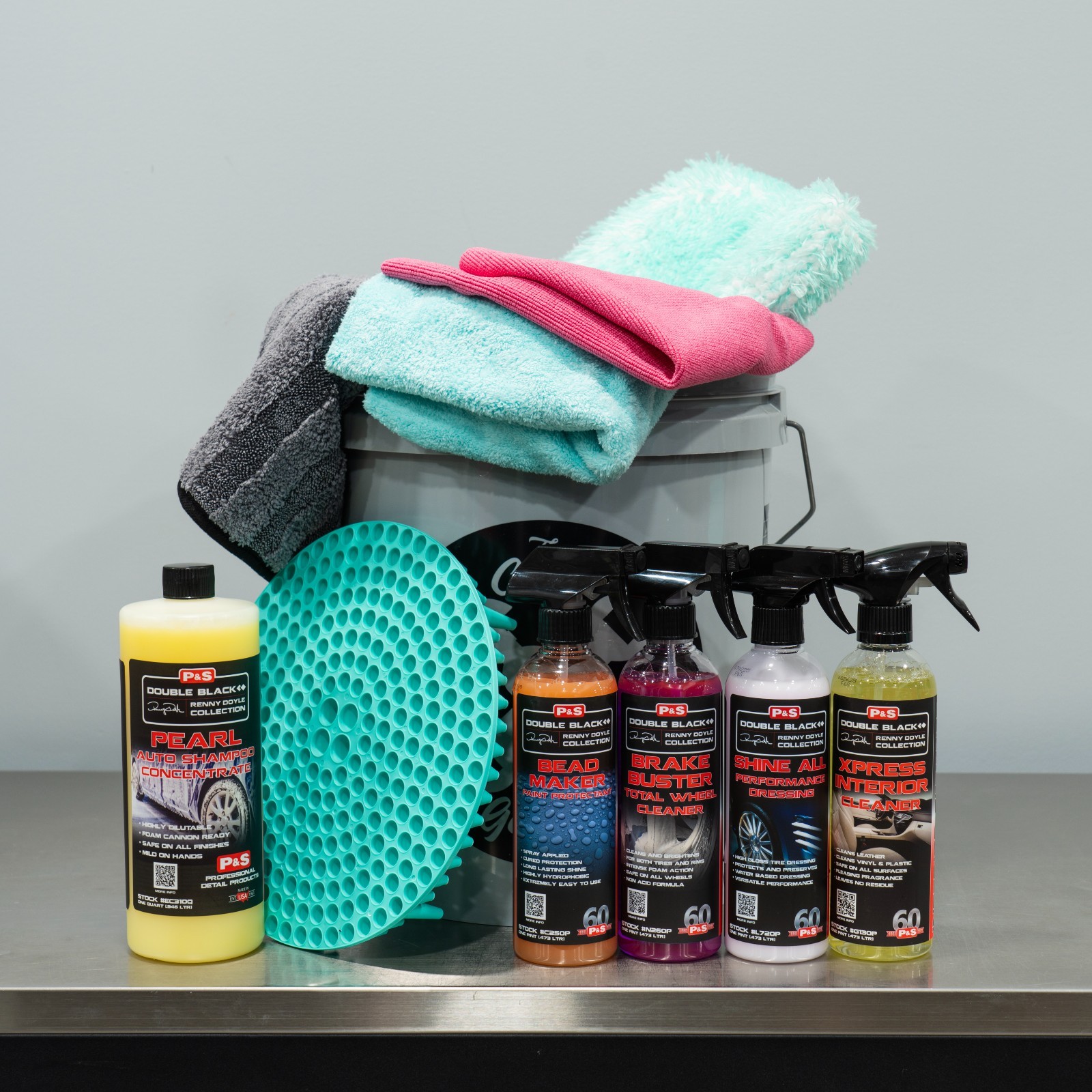 P&S Double Black Collection Car Wash Kit | 1 Bucket Bead Maker Brake Buster More