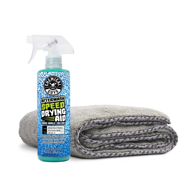 Chemical Guys – After Wash Speed Drying Aid 16 oz & Woolly Mammoth Drying Towel