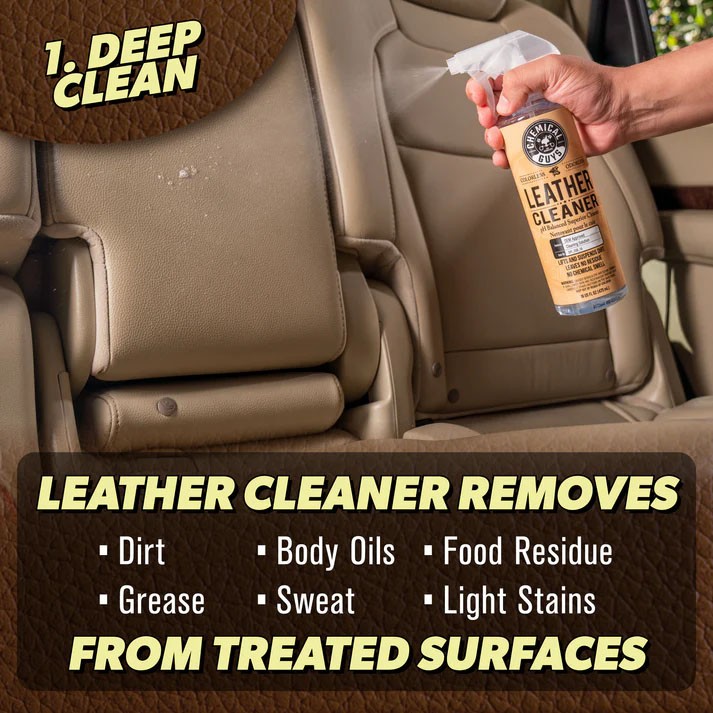 Chemical Guys – Clean, Condition & Maintain Leather Care Kit (3 Items)
