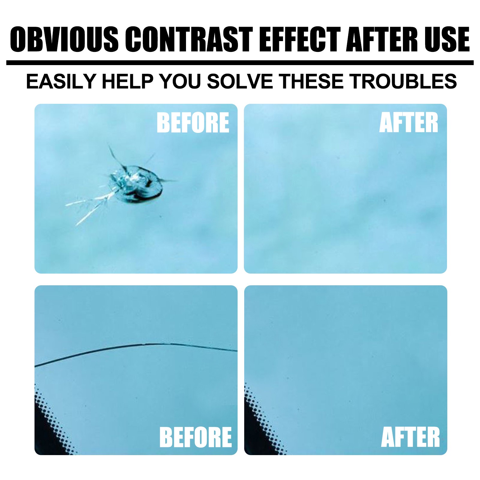 Professional Windshield Crack Repair Fluid – Auto Glass Bonding Agent Resin Kit