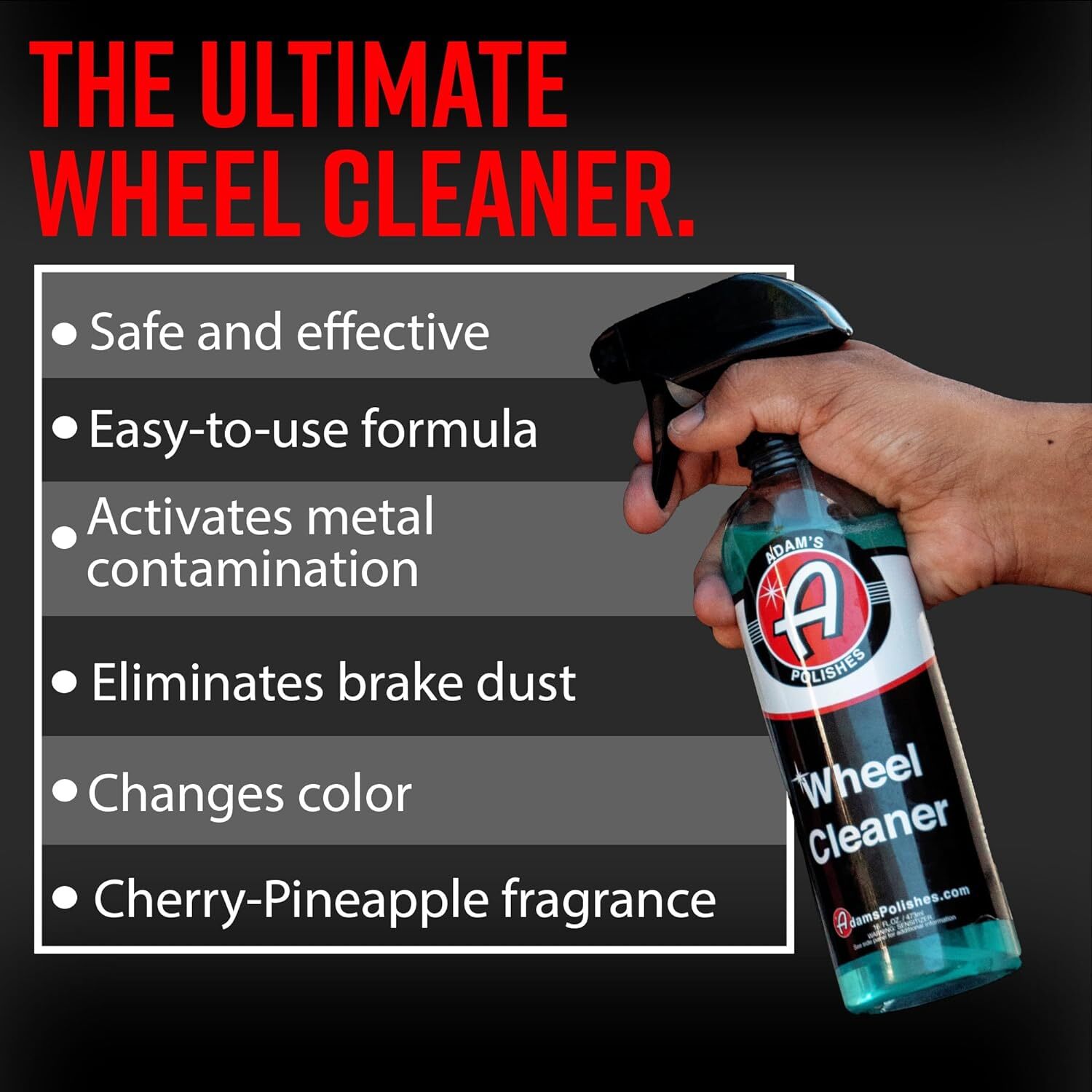 Adam’s Polishes Wheel Cleaner Gallon, Tough Wheel Cleaning Spray Car 128 Fl Oz