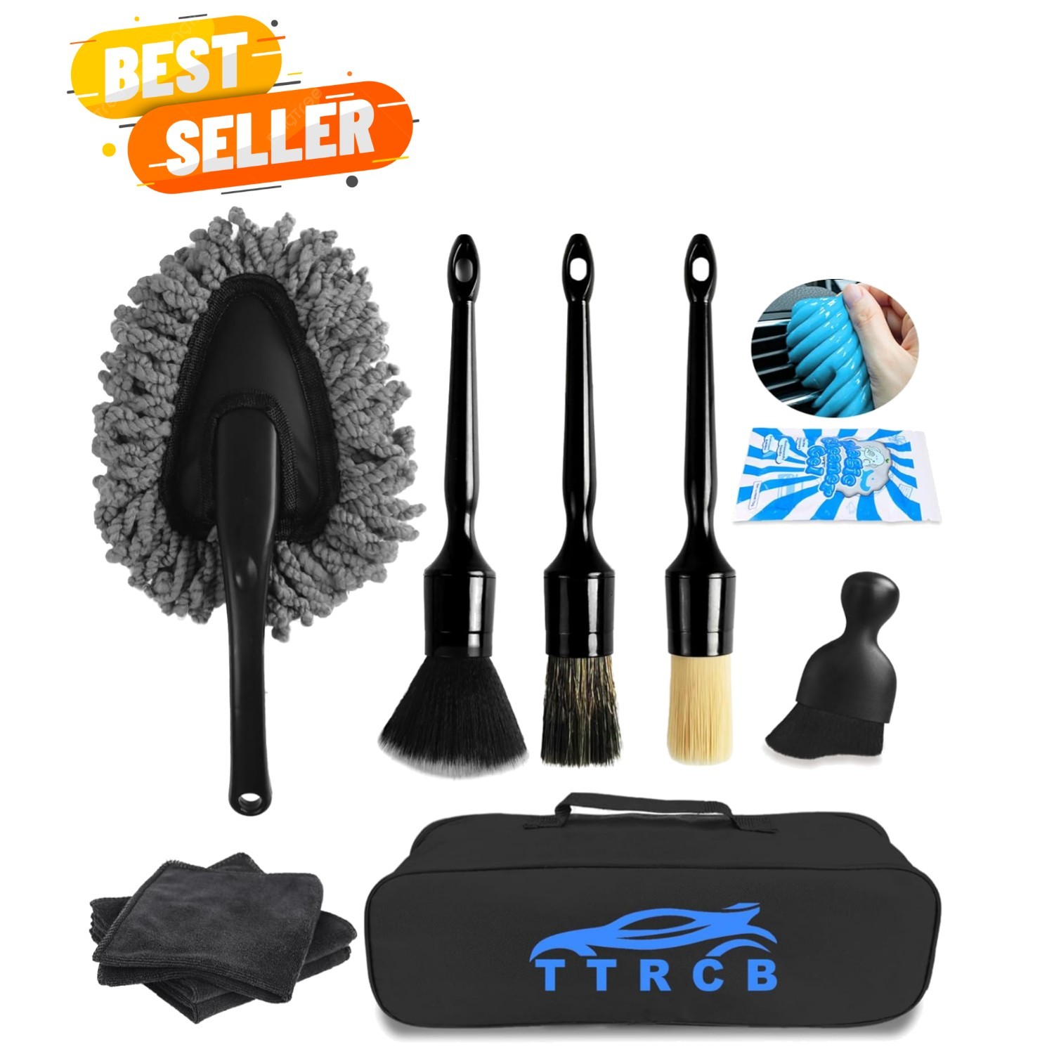 10PCS Car Detailing Cleaning Kit Interior Cleaner, Car Detailing Brushes, Car…