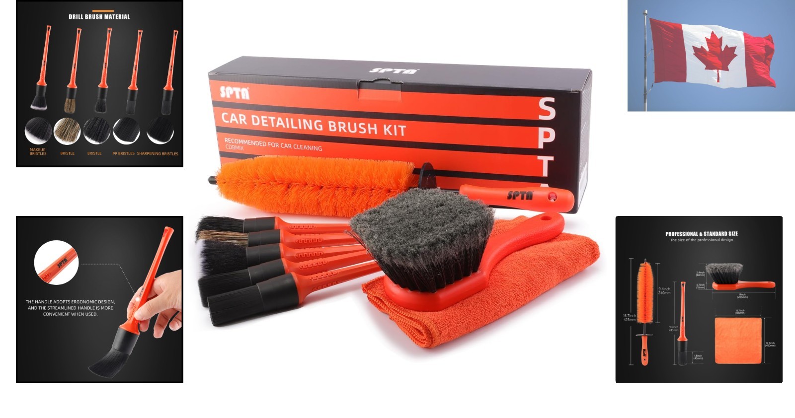 Complete 8-Piece Wheel & Tire Brush Set—Perfect for Detailers & Car Lovers