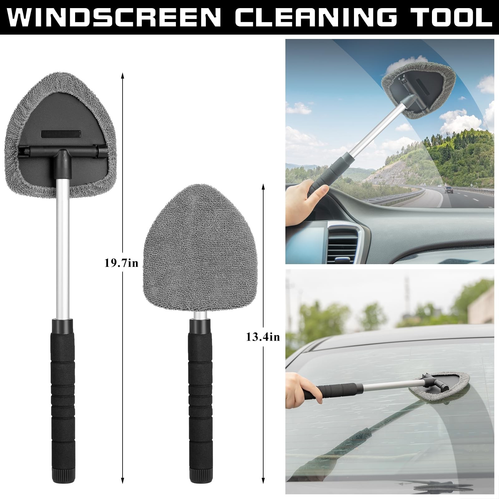 Car Wash Detailing Kit 40Pcs Foam Gun Drill Brush Vacuum Towels Black AUTODECO