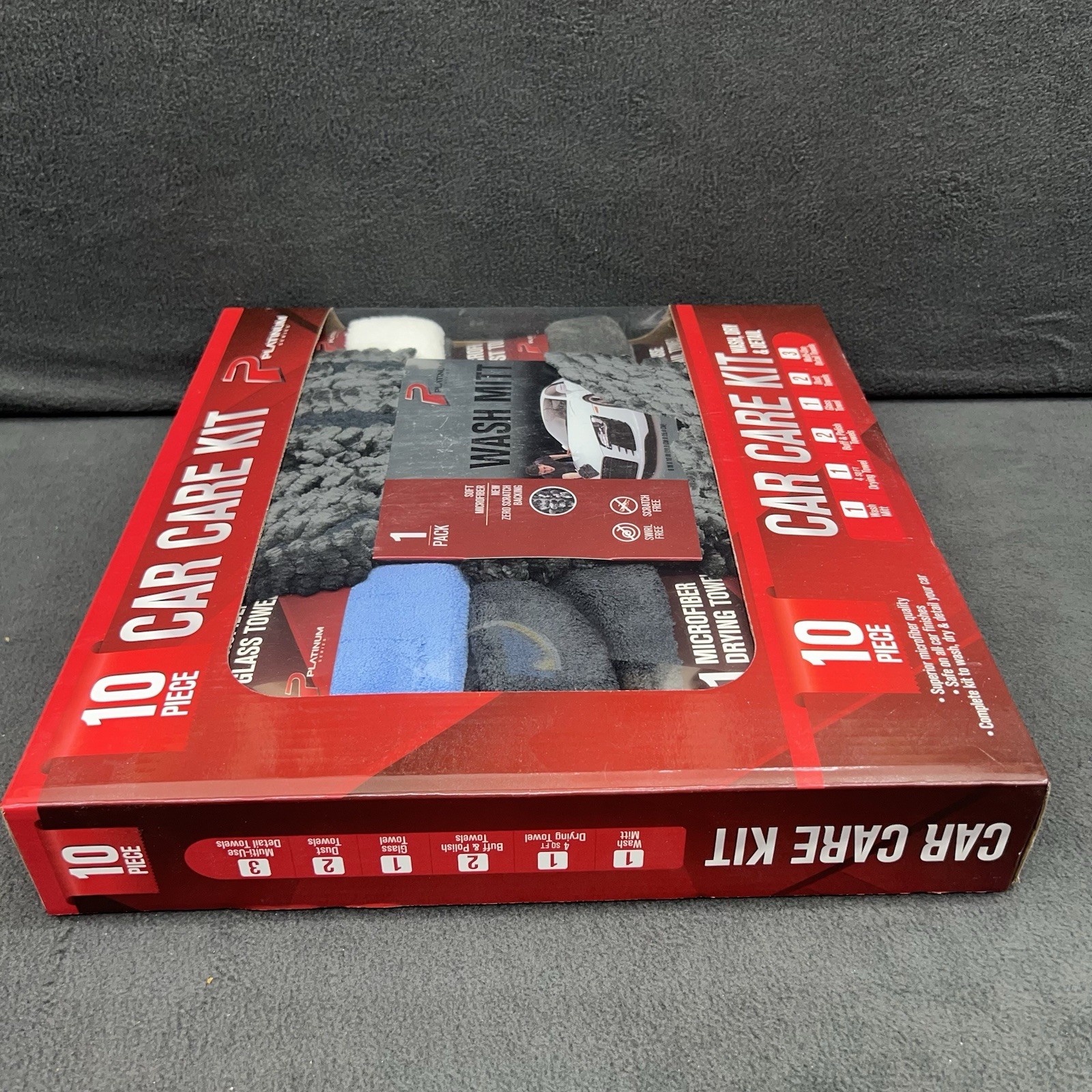 Platinum Series 10 Piece Car Care Kit Wash Dry & Detail Your Car Microfiber NEW
