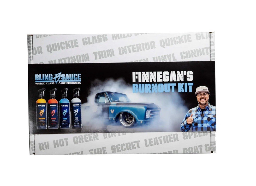 Bling Sauce 4-Pack Cleaning/Detailing Kit for Cars, Finnegan’s Burnout Kit