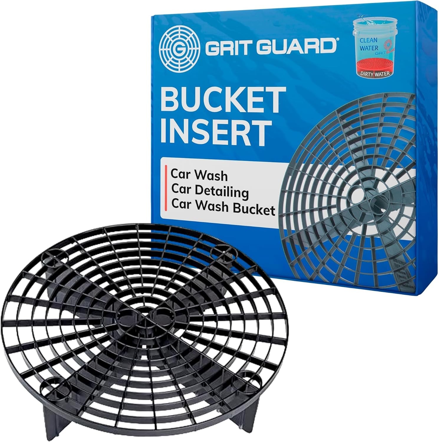 The Original Black Bucket Insert – 10″ Diameter Car Wash Bucket for Car Washing,