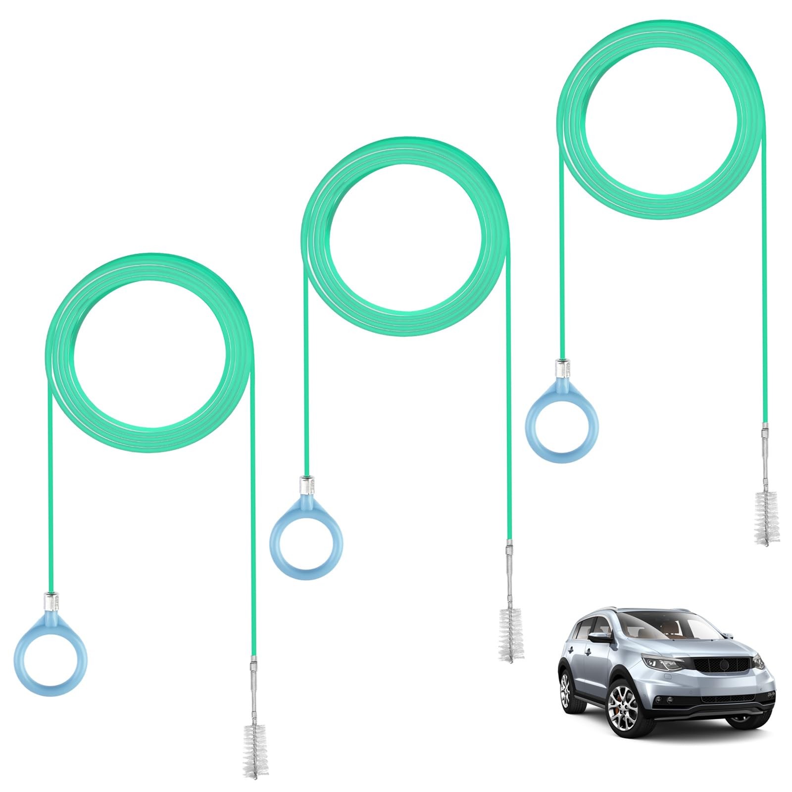 Opvixi 3 pcs Auto Sunroof Drain Cleaning Tool, 120 Inch Long 120inch, green