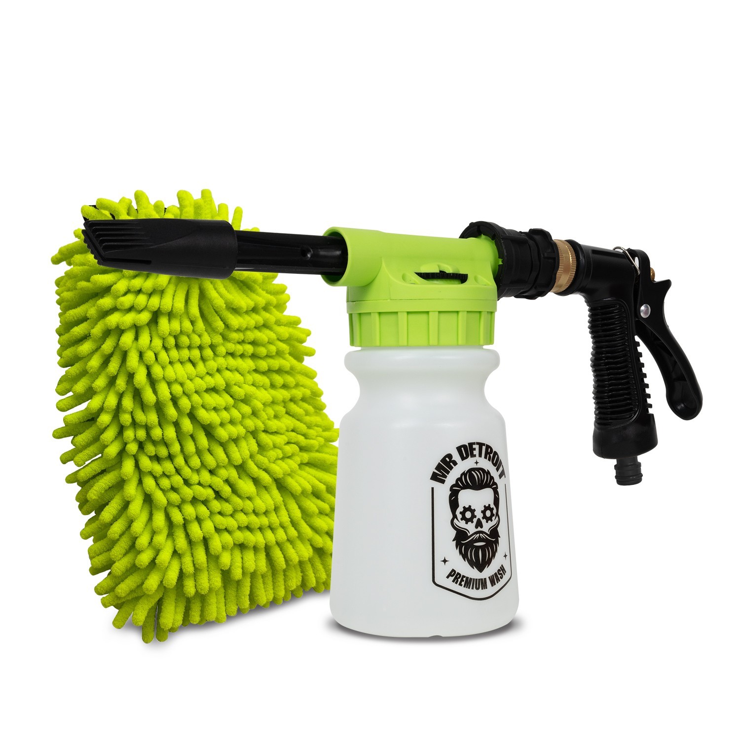 Mr. Detroit – Car Wash Foam Blaster & Scratch-Free Microfiber Wash Mitt Kit